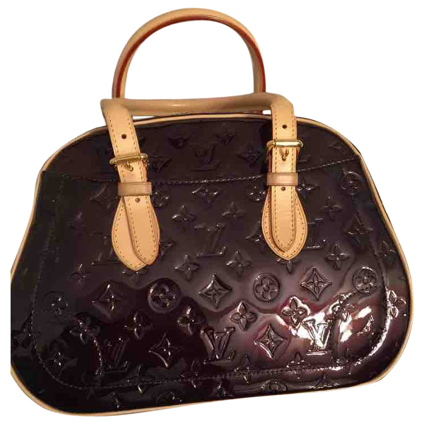 Pre-Owned Louis Vuitton Burgundy Patent Leather Handbag | ModeSens