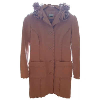 Pre-owned Moschino Cheap And Chic Wool Coat In Pink