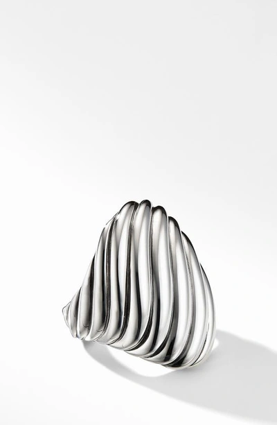 David Yurman Sterling Silver Cable Wave Ring