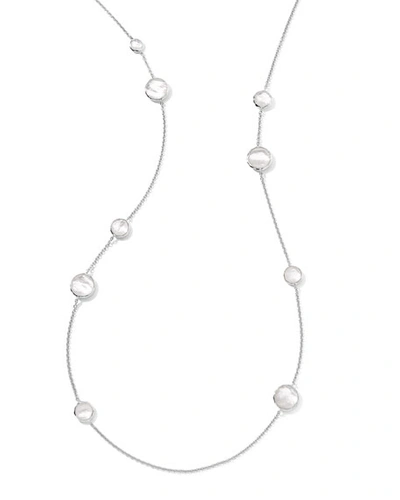 Ippolita Sterling Silver Wonderland Multi-round Stone Necklace In Mother-of-pearl Doublet, 40