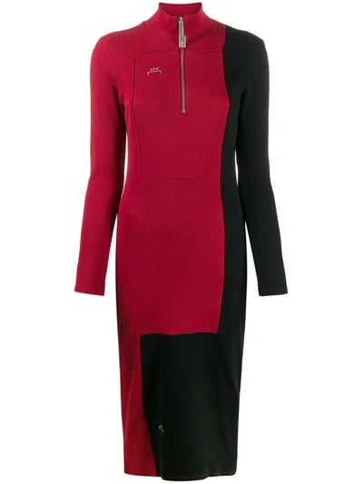 A-cold-wall* Divide Two-tone Dress In Red