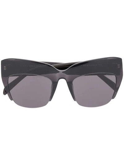 Emilio Pucci 半粗框太阳眼镜 In Black