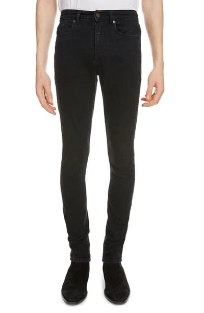 Saint Laurent High-waist Straight-leg Jeans In Black