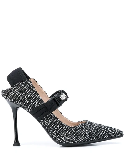 Alberto Gozzi Embellished Mary Jane Pumps In Black