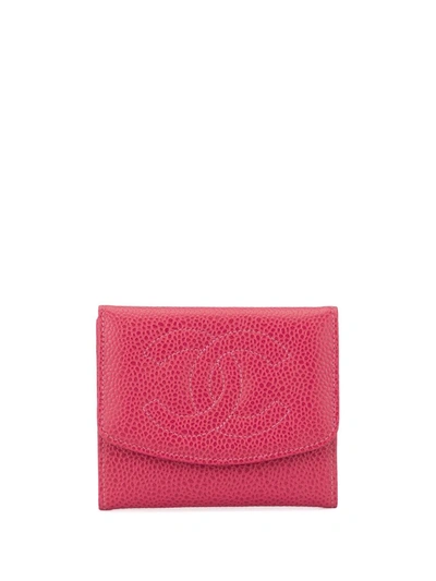 Pre-owned Chanel 1997 Cc Wallet In Pink
