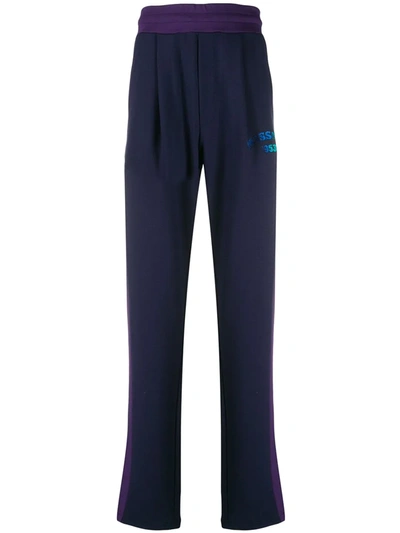 Missoni Signature Jersey Track Pants In Blue