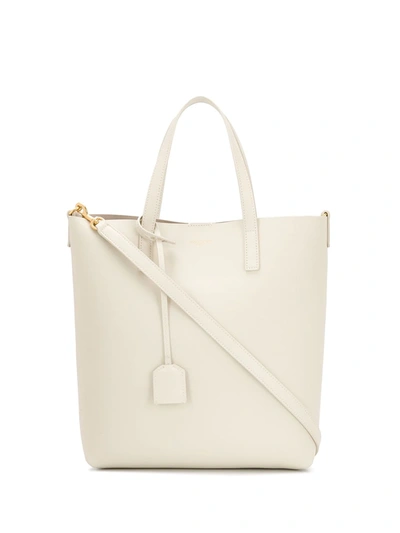 Saint Laurent Bold Shopping Tote Bag In White