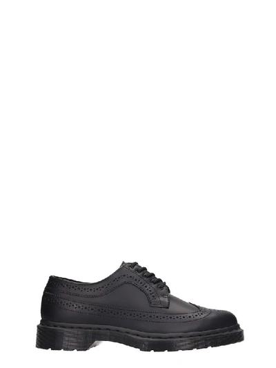 Dr. Martens' 3989 Lace Up Shoes In Black Leather