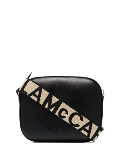 Stella Mccartney Stella Logo Crossbody Bag In 1000 -  Black