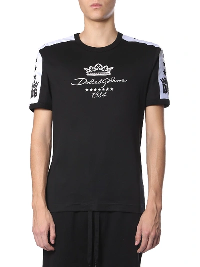 Dolce & Gabbana Round Neck T-shirt In Black