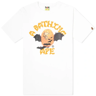 A Bathing Ape Halloween College Tee In White