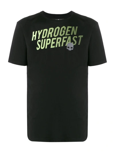 Hydrogen Logo Print T-shirt In Black