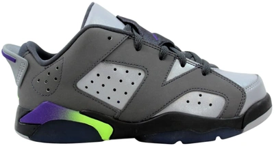 Pre-owned Jordan 6 Retro Dark Grey (ps) In Dark Grey/ultraviolet Wolf Grey Ghost Green