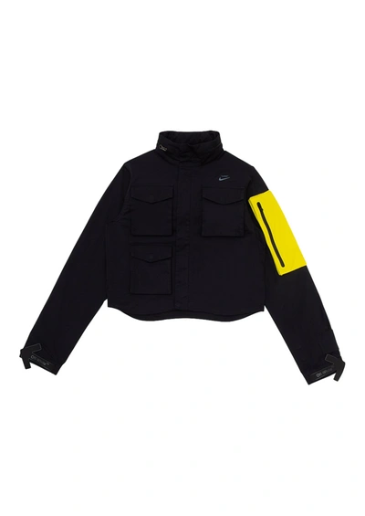 Pre-owned Off-white X Nike Women's Running Jacket Black/yellow