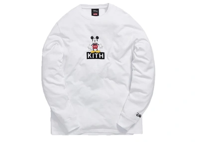 Pre-owned Kith X Disney 30s Mickey Standing Classic Logo L/s Tee White