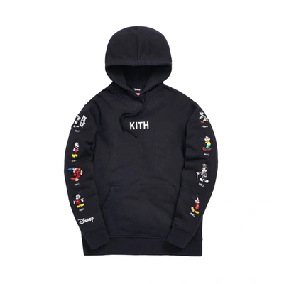 Pre-owned Kith  X Disney Mickey Sleeve Patches Hoodie Black