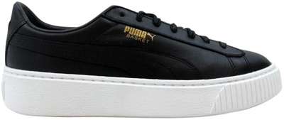 Pre-owned Puma Basket Platfrom Core  Black  (women's) In  Black/gold