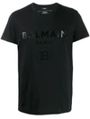 Balmain 3d Effect Logo Lettering T-shirt In Black