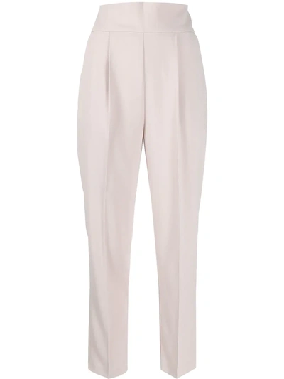 Pinko High Waisted Natalia Trousers In Neutrals