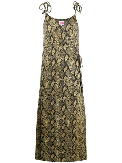 Solid & Striped Snake-jacquard Jersey Wrap Dress