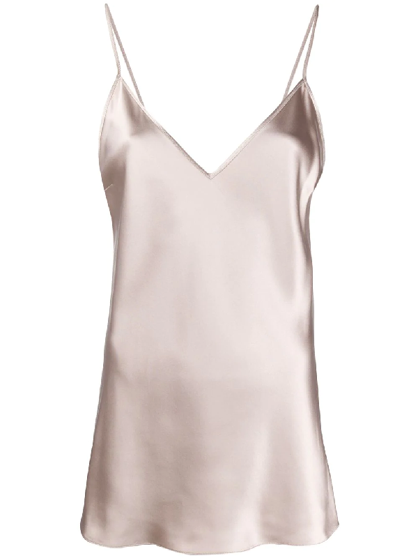 grey camisole silk tops