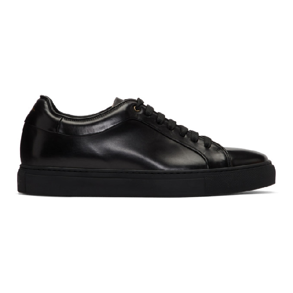 paul smith black leather trainers