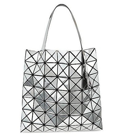 Bao Bao Issey Miyake Platinum Small Metallic Prism Tote In Silver