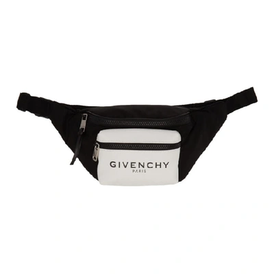 Givenchy Logo Print Belt Bag In 004-blk/wht