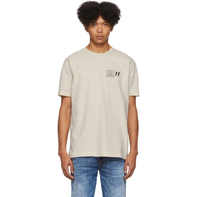 Diesel Off-white Logo T-shirt In 129a Offwht