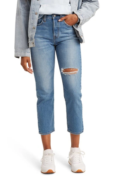 Levi's Wedgie High Waist Straight Leg Ankle Jeans In Jive Tone
