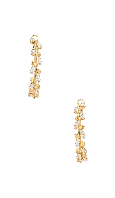 Ettika Baguette Hoop Earrings In Gold