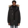 Canada Goose Langford Slim Fit Down Parka With Genuine Coyote Fur Trim In Black