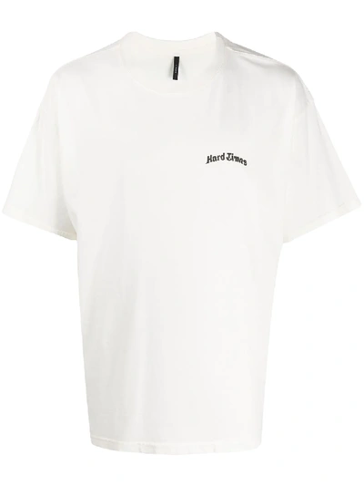 Stampd Hard Times Graphic-print Cotton-jersey T-shirt In White