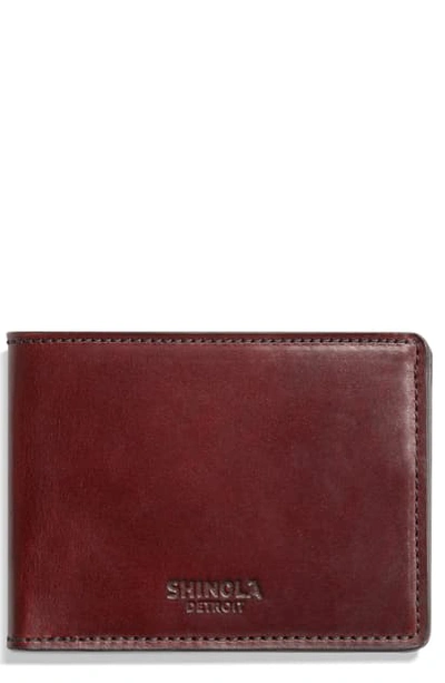 Shinola Harness Slim 2.0 Bifold Leather Wallet In Oxblood