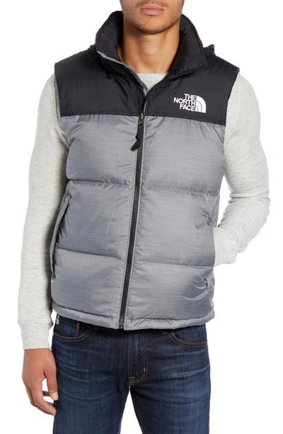 The North Face Nuptse 1996 Packable Quilted Down Vest In Tnf Medium Grey Heather