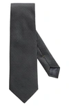 Eton Solid Silk Tie In Black