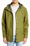 Rains Lightweight Hooded Rain Jacket In Green