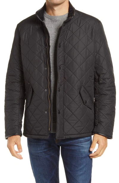 Barbour Powell Diamond Quilted Jacket In Black