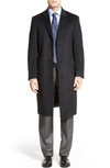 Hart Schaffner Marx Sheffield Classic Fit Wool & Cashmere Overcoat In Charcoal