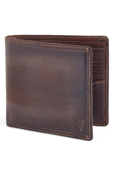 Frye 'logan' Leather Billfold Wallet In Slate