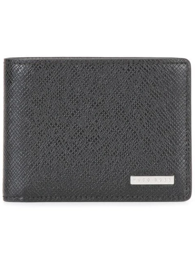 Hugo Boss 'signature' Bifold Calfskin Leather Wallet In Black