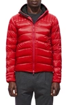 Canada Goose Brookvale Slim Fit Hooded Down Jacket In Red/ Black