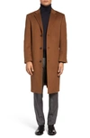 Hart Schaffner Marx Sheffield Classic Fit Wool & Cashmere Overcoat In Vicuna