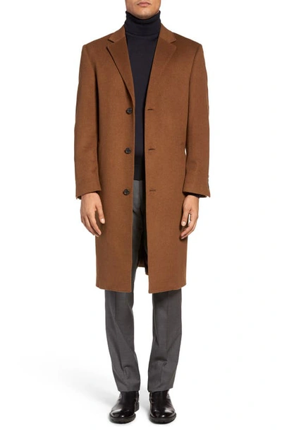 Hart Schaffner Marx Sheffield Classic Fit Wool & Cashmere Overcoat In Vicuna