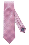 Eton Floral Medallion Silk Tie In Pink