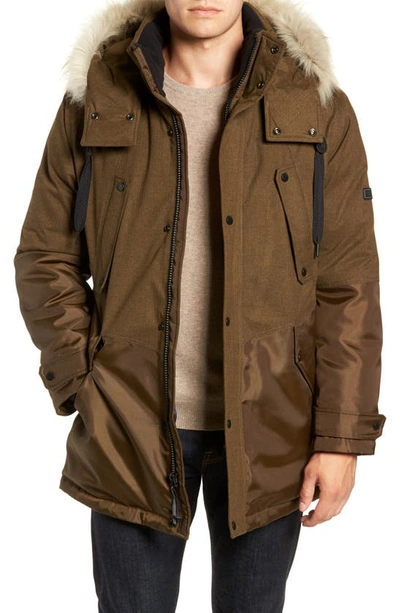 Marc New York Maxfield Faux Fur Trim Parka In Moss ModeSens