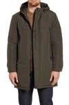 Andrew Marc Cagney Water Resistant Hooded Coat In Peat