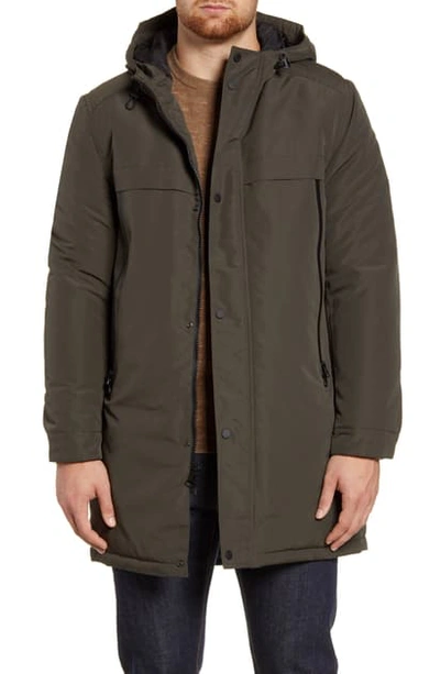 Andrew Marc Cagney Water Resistant Hooded Coat In Peat