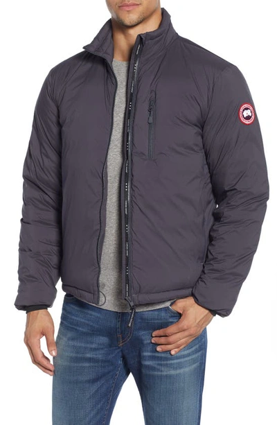 Canada Goose Lodge Packable 750 Fill Power Down Jacket In Graphite