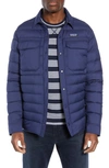 Patagonia Silent Water Repellent 700-fill Power Down Shirt Jacket In Classic Navy